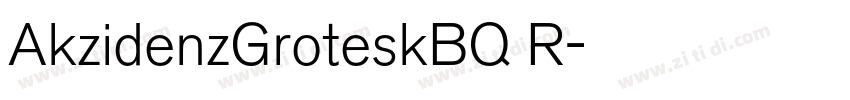 AkzidenzGroteskBQ R字体转换